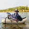 Goplus Inflatable Fishing Float Tube w/Pump & Storage Pockets & Fish Ruler Gray\Beige\Green